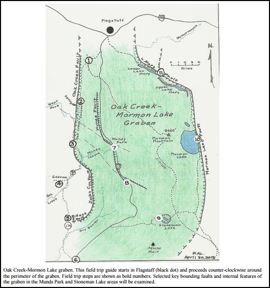 Oak Creek Graben map